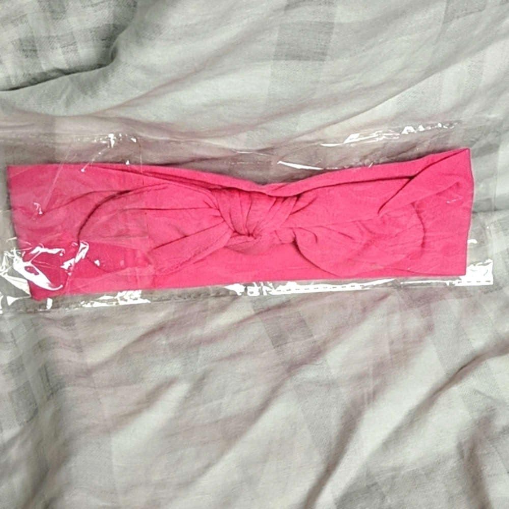 NWT Pink Bow Headband
